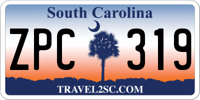 SC license plate ZPC319