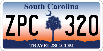 SC license plate ZPC320