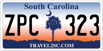 SC license plate ZPC323