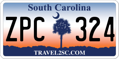 SC license plate ZPC324