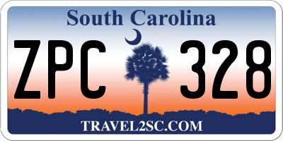 SC license plate ZPC328