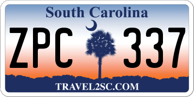 SC license plate ZPC337