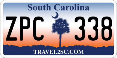 SC license plate ZPC338