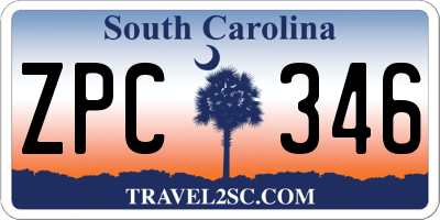 SC license plate ZPC346