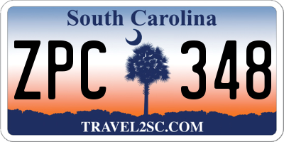 SC license plate ZPC348