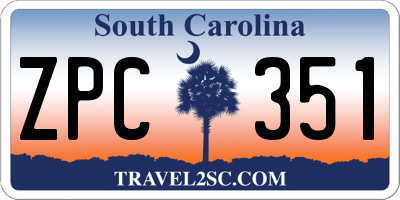 SC license plate ZPC351
