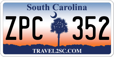 SC license plate ZPC352