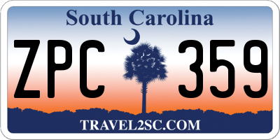 SC license plate ZPC359