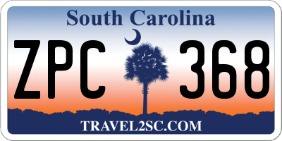 SC license plate ZPC368