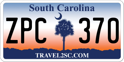 SC license plate ZPC370