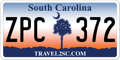 SC license plate ZPC372