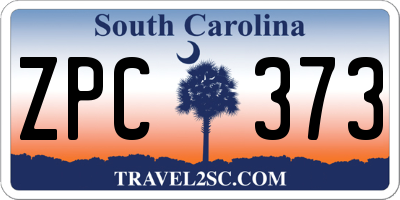 SC license plate ZPC373
