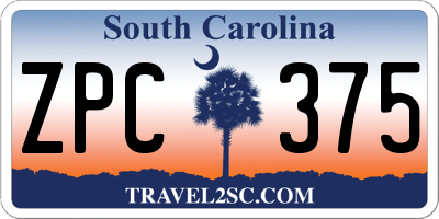 SC license plate ZPC375