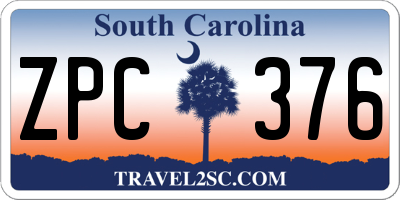 SC license plate ZPC376