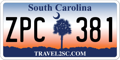 SC license plate ZPC381