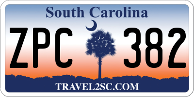 SC license plate ZPC382