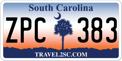 SC license plate ZPC383