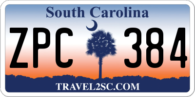 SC license plate ZPC384