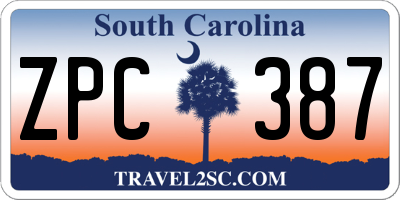 SC license plate ZPC387