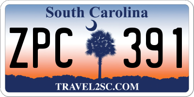 SC license plate ZPC391
