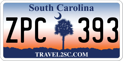 SC license plate ZPC393