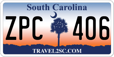 SC license plate ZPC406