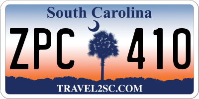 SC license plate ZPC410