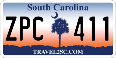 SC license plate ZPC411