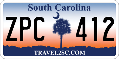 SC license plate ZPC412