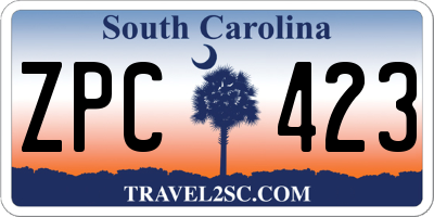 SC license plate ZPC423
