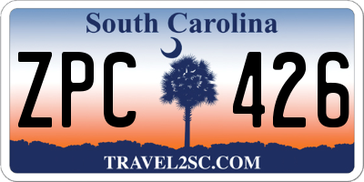 SC license plate ZPC426