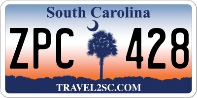 SC license plate ZPC428