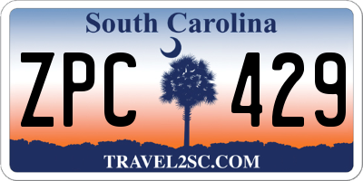 SC license plate ZPC429