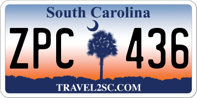 SC license plate ZPC436