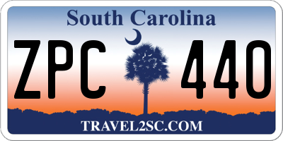 SC license plate ZPC440