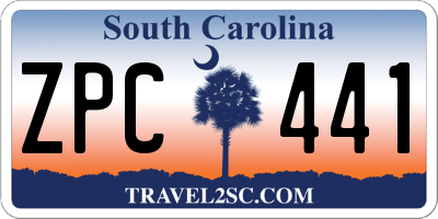 SC license plate ZPC441