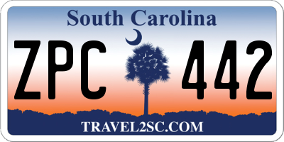 SC license plate ZPC442