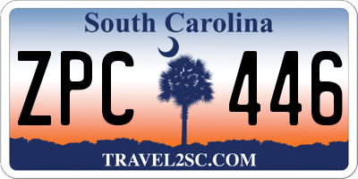 SC license plate ZPC446