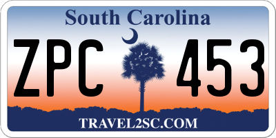 SC license plate ZPC453