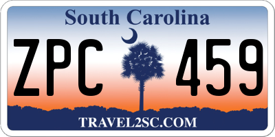 SC license plate ZPC459