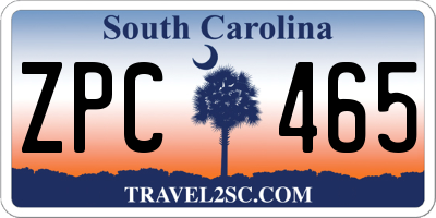 SC license plate ZPC465