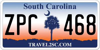 SC license plate ZPC468