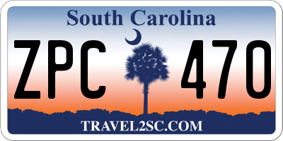SC license plate ZPC470