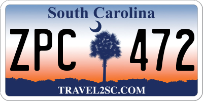 SC license plate ZPC472
