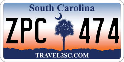 SC license plate ZPC474