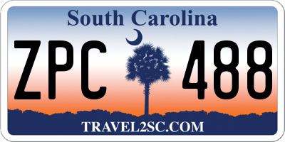 SC license plate ZPC488