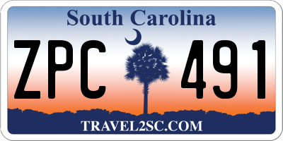 SC license plate ZPC491