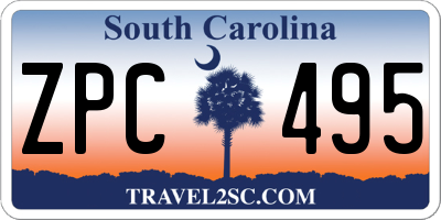 SC license plate ZPC495
