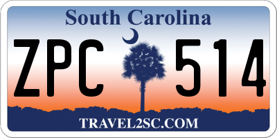 SC license plate ZPC514