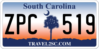 SC license plate ZPC519